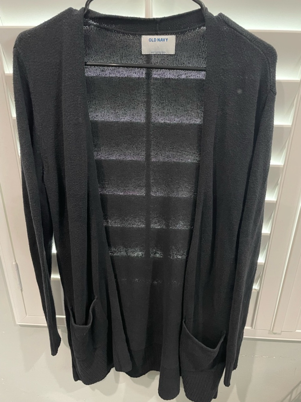 Old Navy Black Open-Knit Cardigan